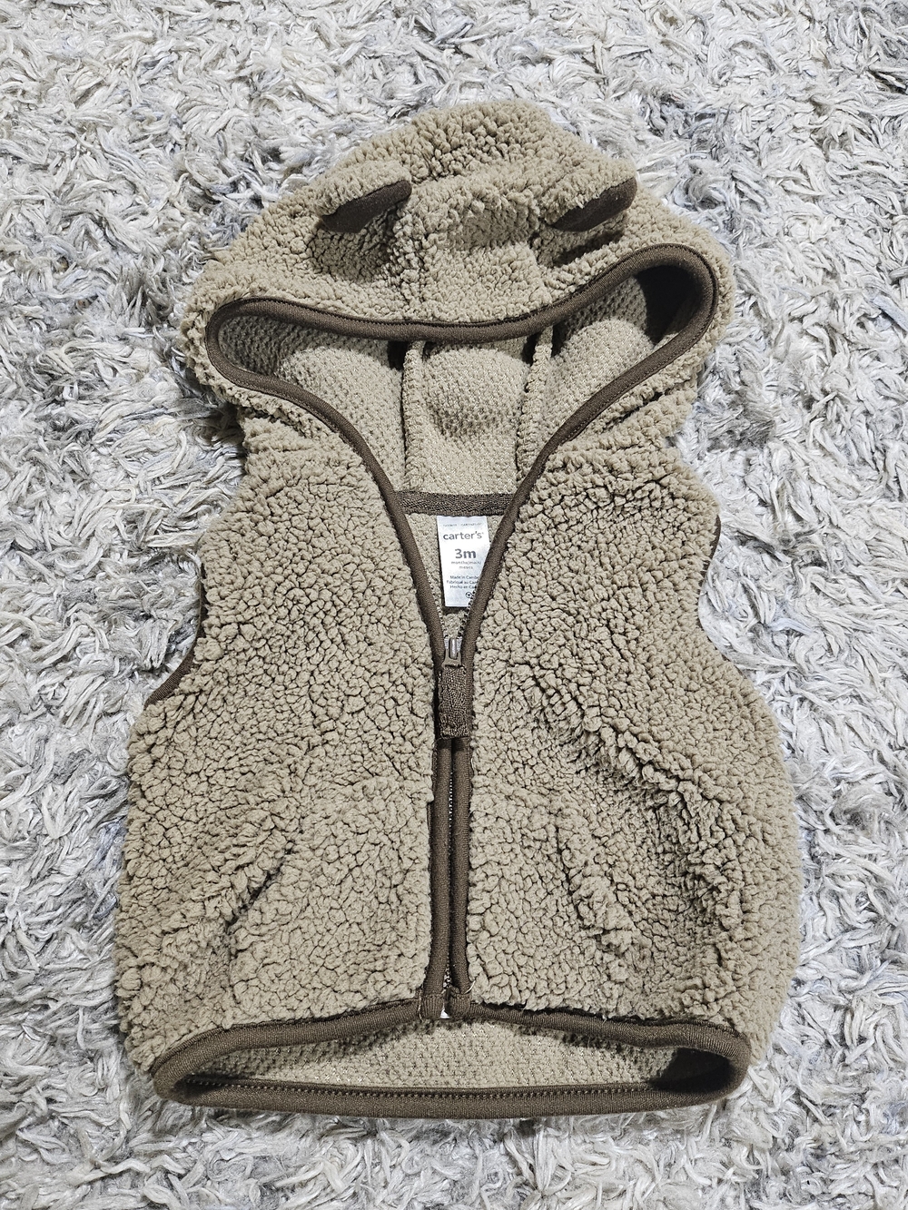 Carter's Baby Sherpa Hooded Vest - Tan